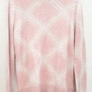 Pink And White Women's Sweater